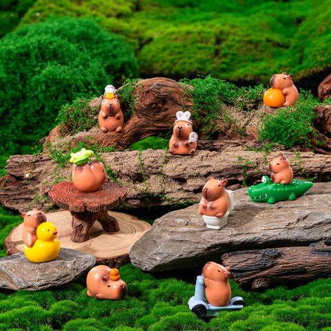 EMPHASISY capibara toilet figurine for quirky mini displays.