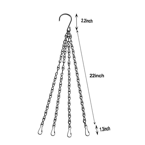 EMPHY 4Pack 24-inch chain for flower pot provides durable support for indoor and outdoor plants.