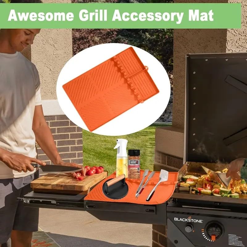 Emptycolor outdoor cooking mat ideal for camping and tailgates.