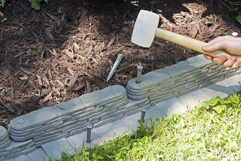 Emsco Bedrocks adjustable-angle pieces allow curves and borders