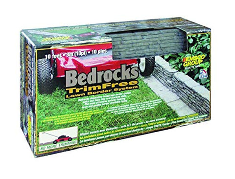 Emsco Bedrocks landscape setup helps define beds and pathways