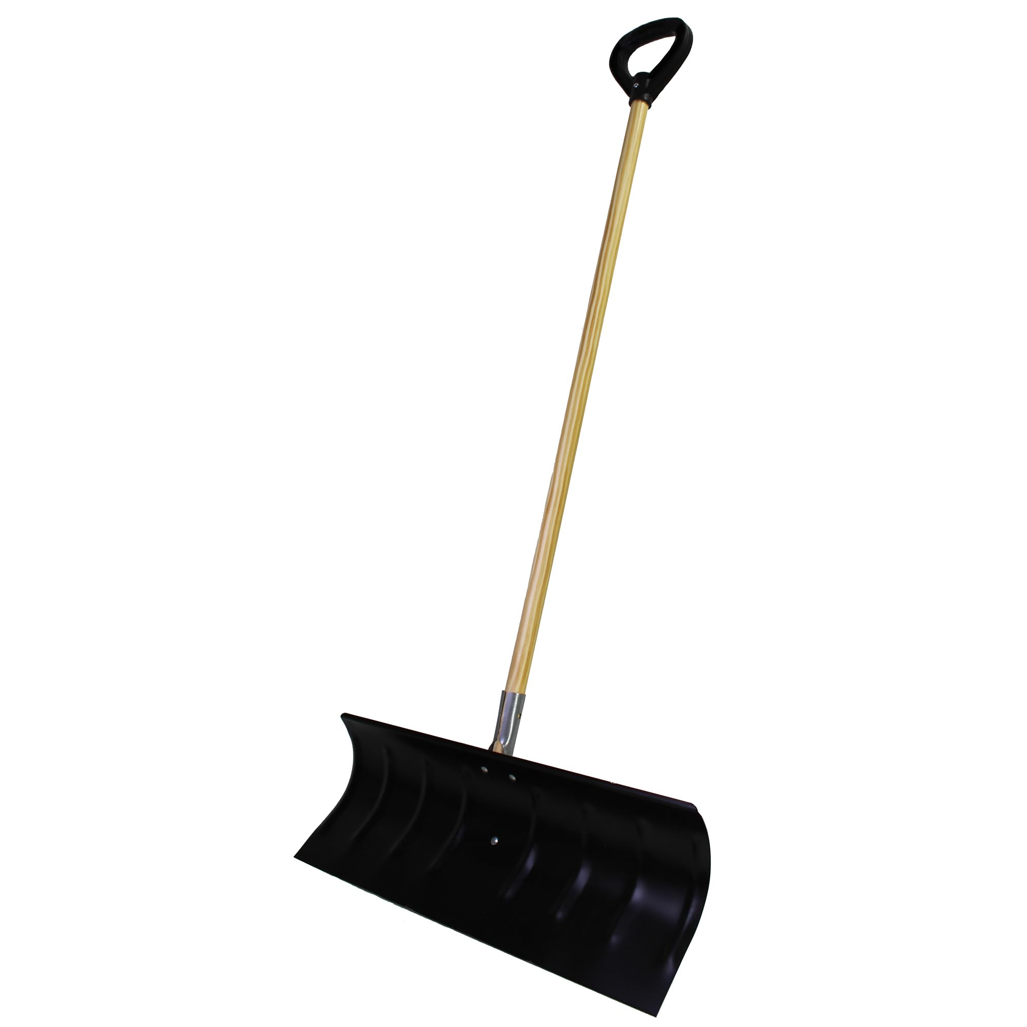 EMSCO Bigfoot 25-inch coated steel snow pusher blade designed for easy driveway clearing.
