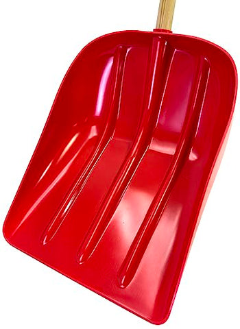 Emsco Bigfoot Poly Super Snow Scoop with red D-grip for gloved handling