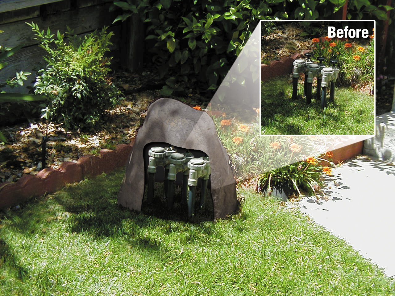 Emsco Group 2181 Large weather-ready rock with durable polymer build.