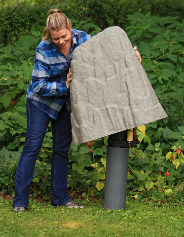 Emsco Group 2280 sandstone rock side view showing realistic silhouette in landscape