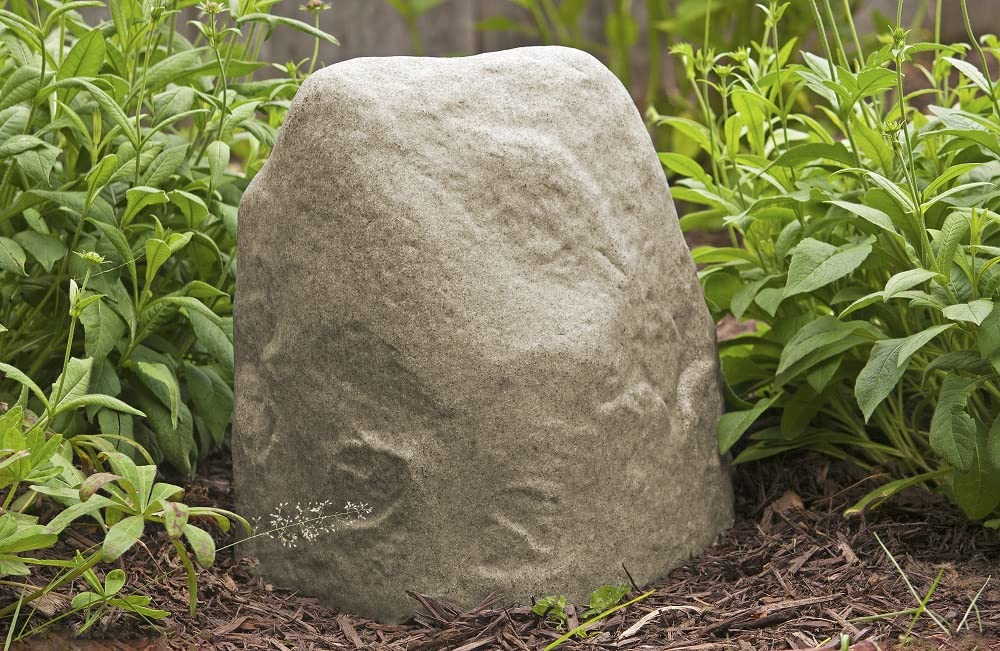 EMSCO Group Landscape Rock shows 11 by 11.5 by 8.5 inch footprint for easy placement.