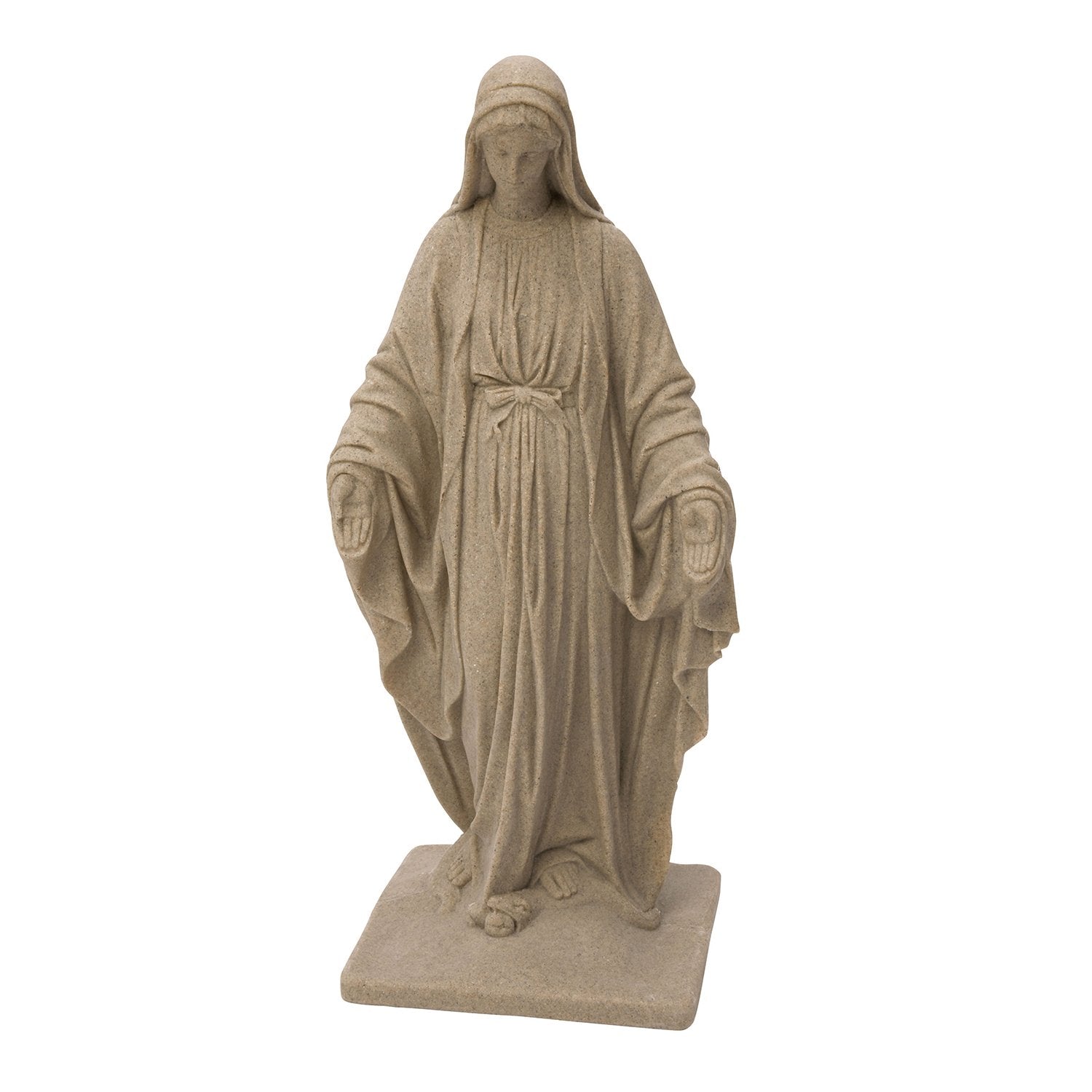 EMSCO Group Virgin Mary statue with natural texture for lifelike garden decor.