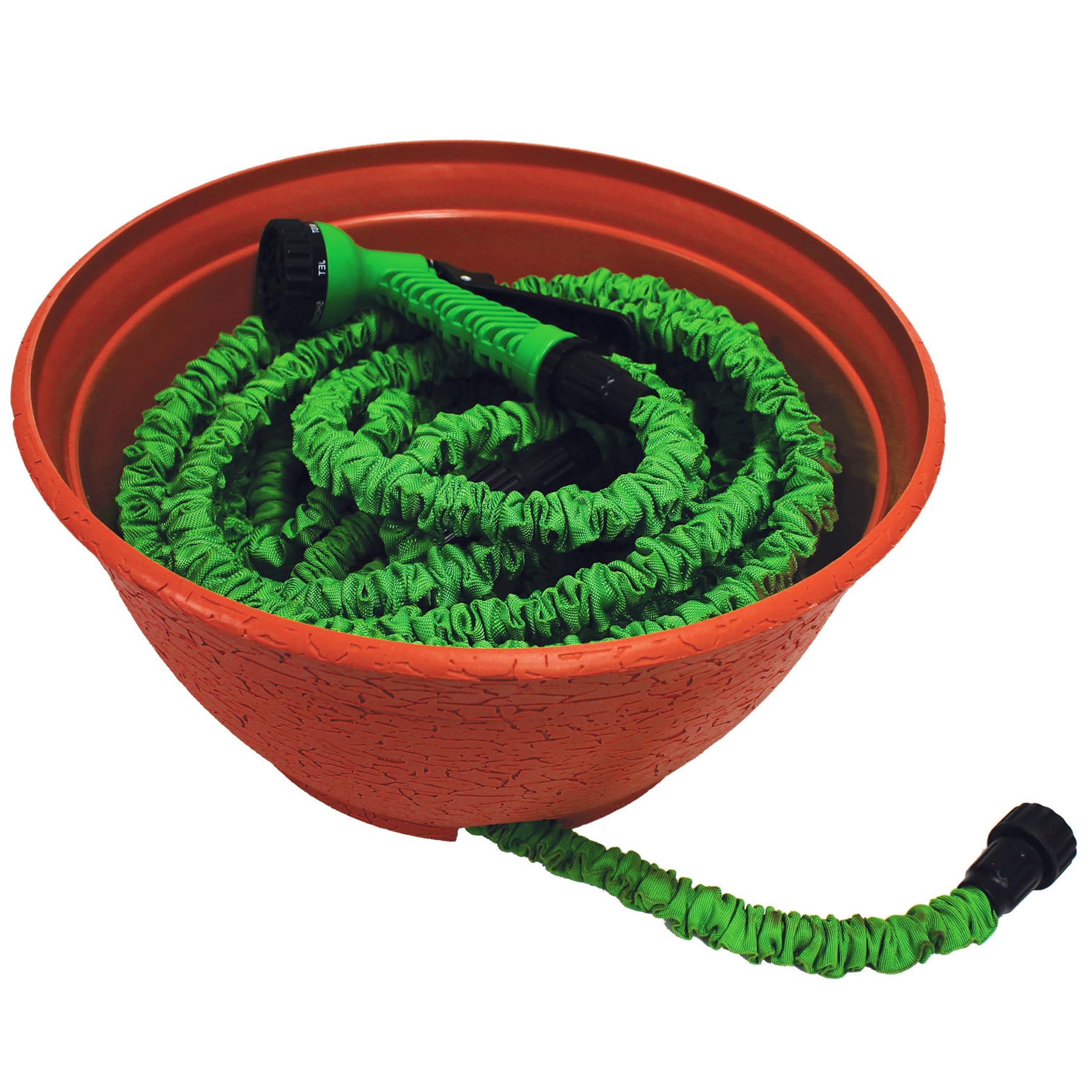 EMSCO Hose Hider doubles as garden-tool storage, keeping tools tidy
