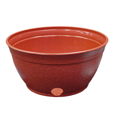 EMSCO Hose Hider rustic terracotta front view demonstrates durable outdoor storage
