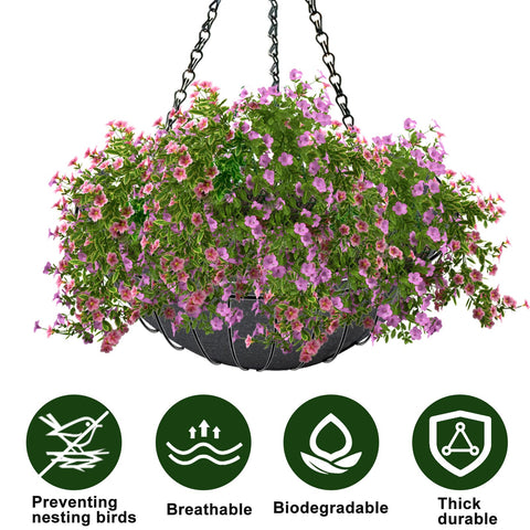 Emsiok black felt texture highlights durable, breathable material for plants.
