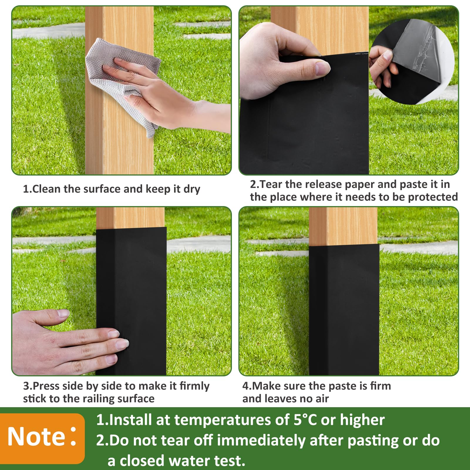 Emsiok weatherproof guard lowers maintenance on wooden posts