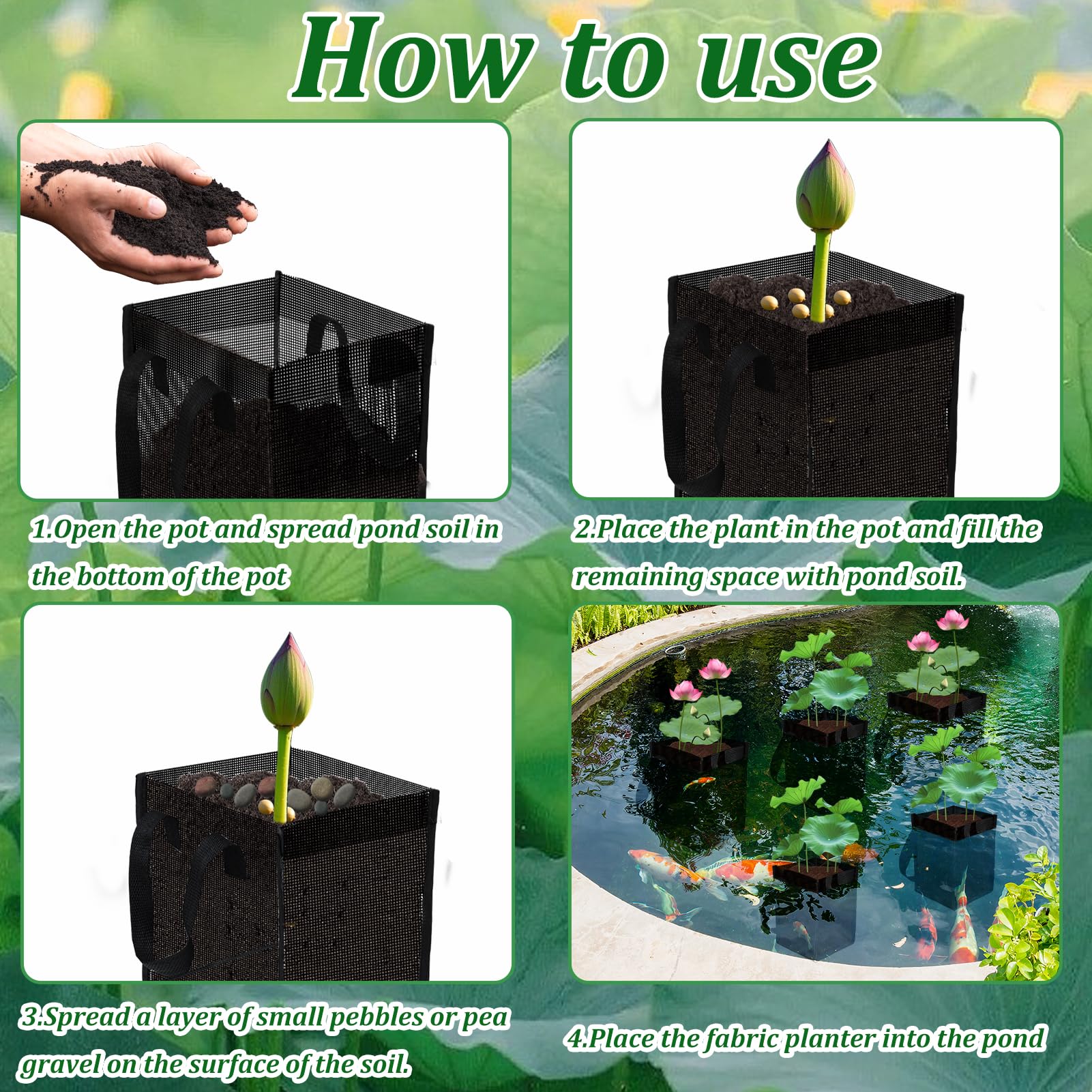 Emsiok garden-friendly aquatic plant container for versatile planting