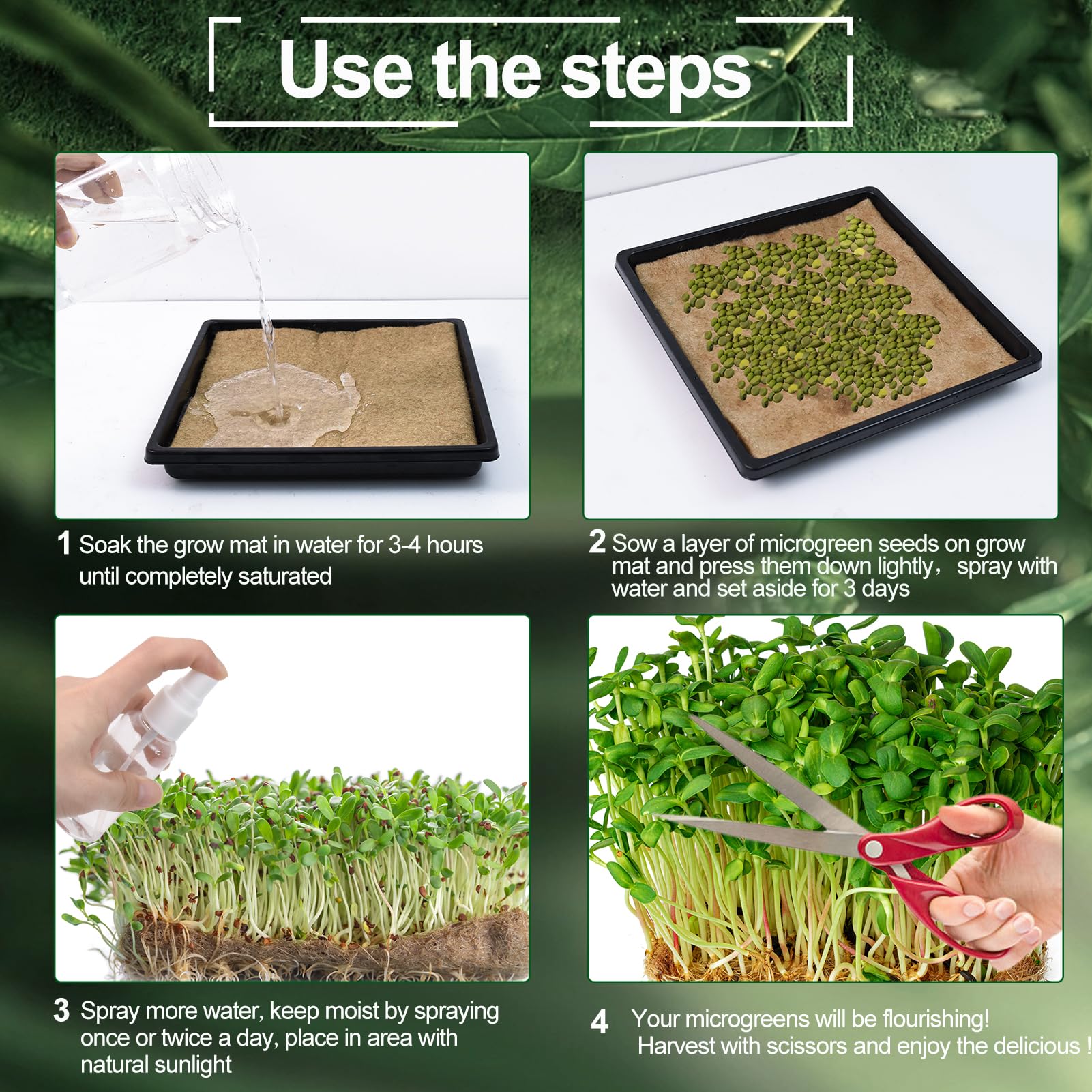 Emsiok high water retention mats help maintain moisture for steady growth.