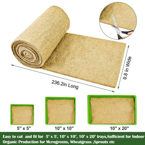Emsiok hydroponic mat supports consistent germination and easy sizing for various tray dimensions.