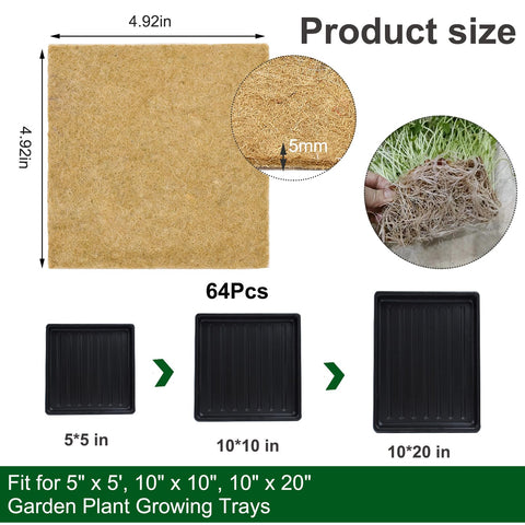 Emsiok hydroponic sprouting pads provide breathable soil-free growth medium.