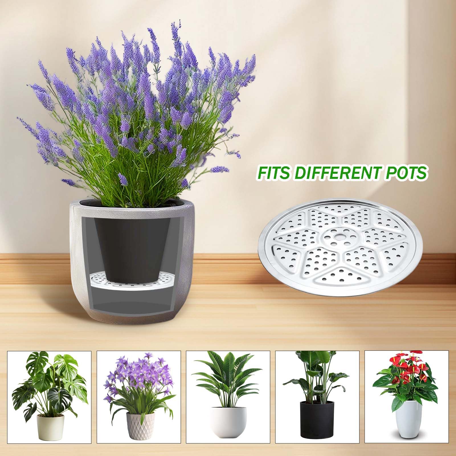 Emsiok indoor outdoor planter accessory supports healthy plant growth.