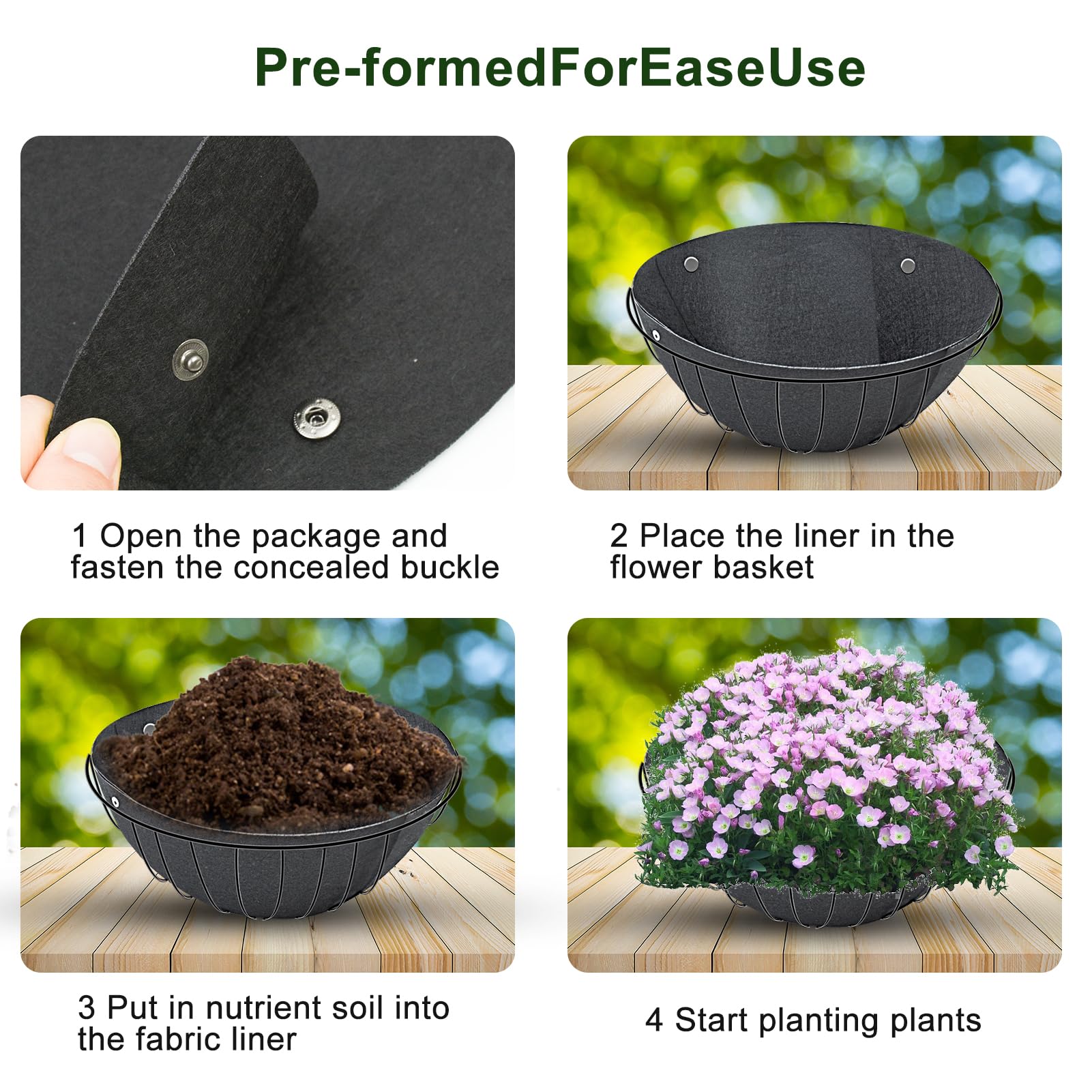 Emsiok liner prevents bird nesting while decorating a balcony.