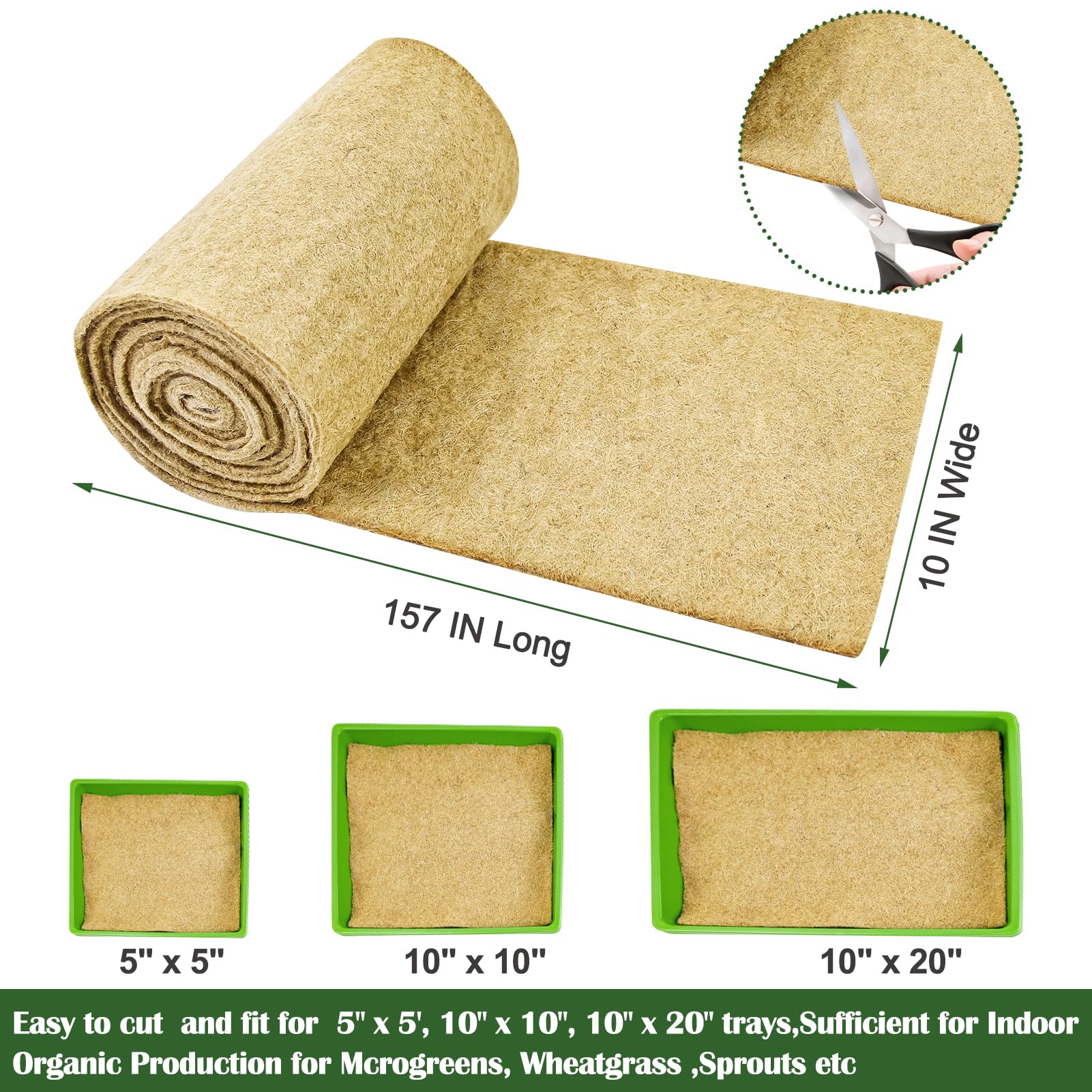 Emsiok microgreen grow mat roll used for seed-start trays improves coverage.