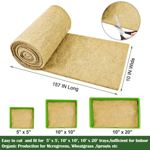 Emsiok microgreen grow mat roll used for seed-start trays improves coverage.