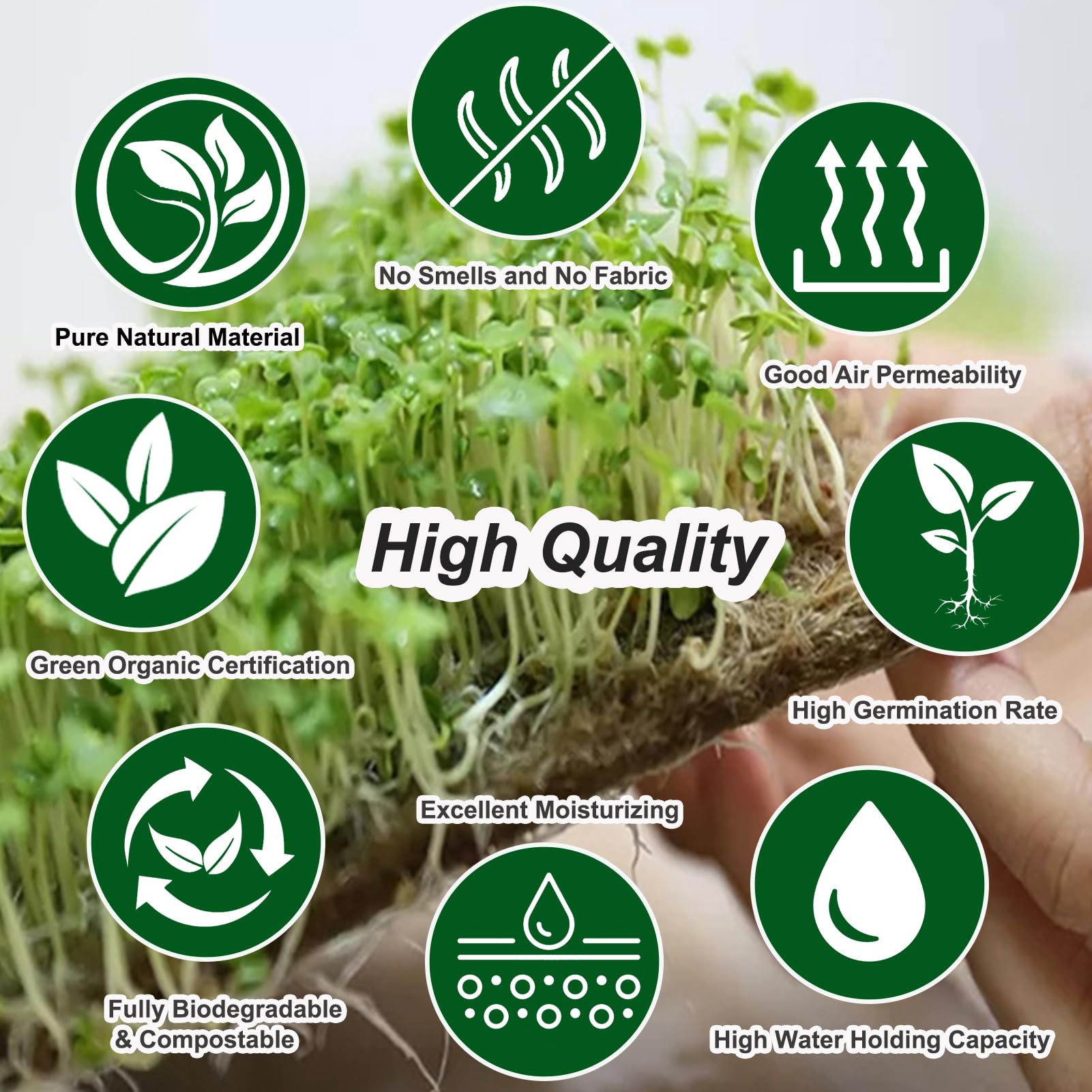 Emsiok soilless cultivation mats support eco-friendly home production.