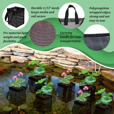 Emsiok water lily basket in breathable mesh promoting water access