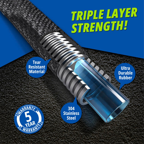 EMSON Hydrosteel Pro kink-free flex in action for easy maneuvering