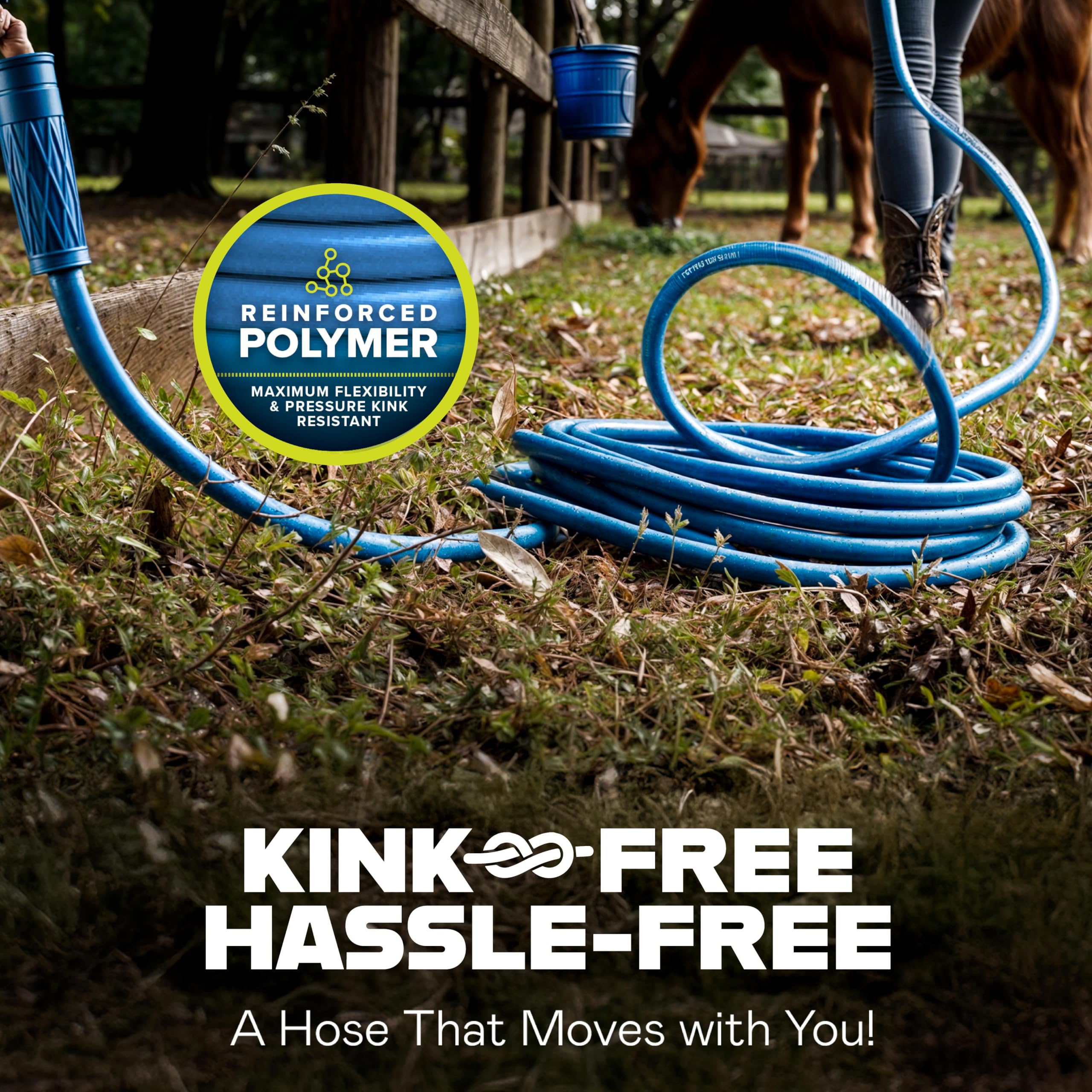 EMSON Invictus hose with crush-resistant fittings maintains a secure connection