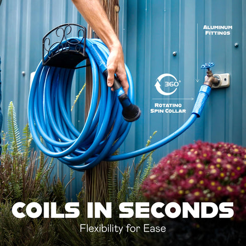 EMSON Invictus kink-resistant hose maintains steady flow around corners