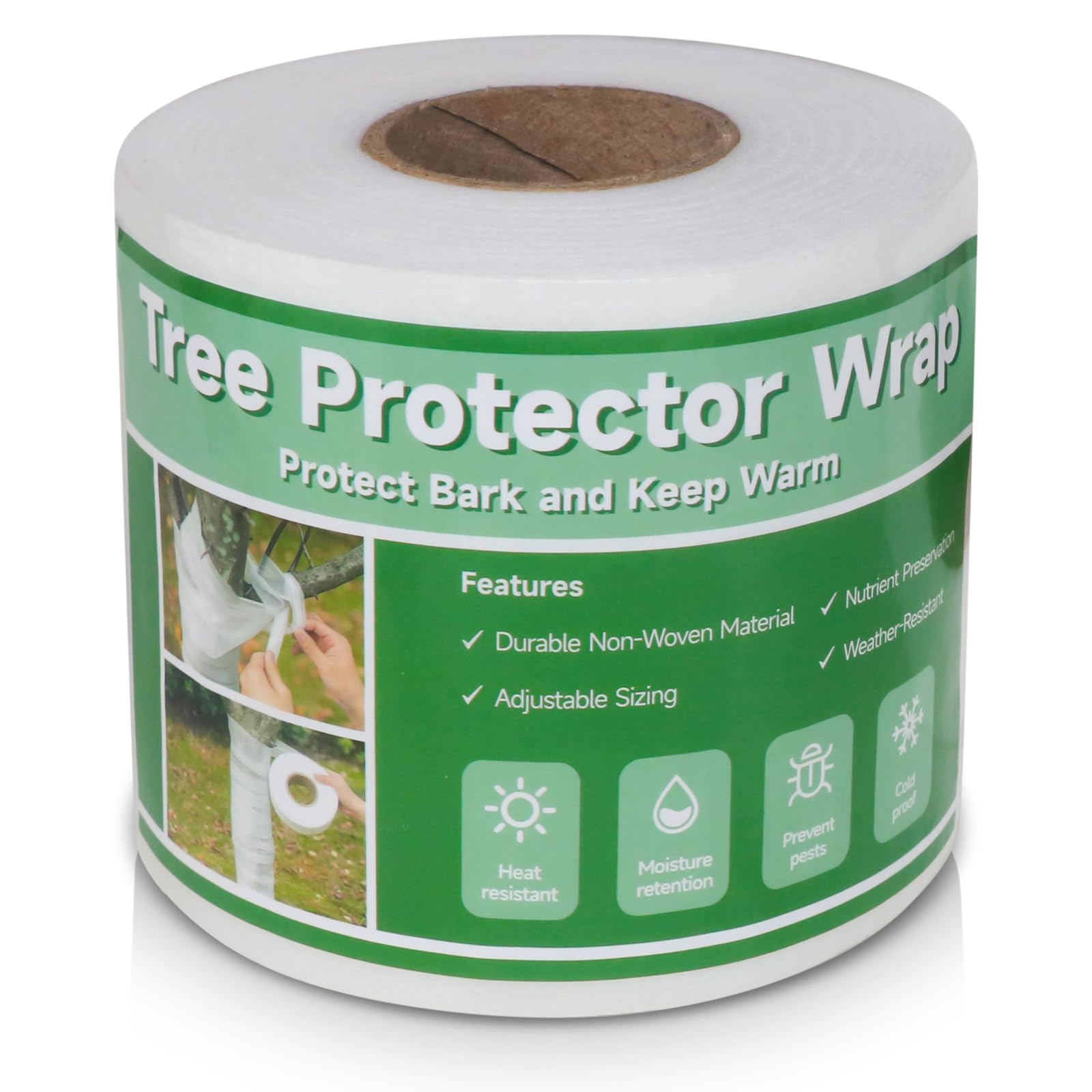 Emycool tree wrap 115ft roll around trunk for durable bark protection