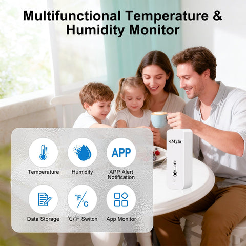 eMylo smart-life-app-dashboard for remote climate monitoring.
