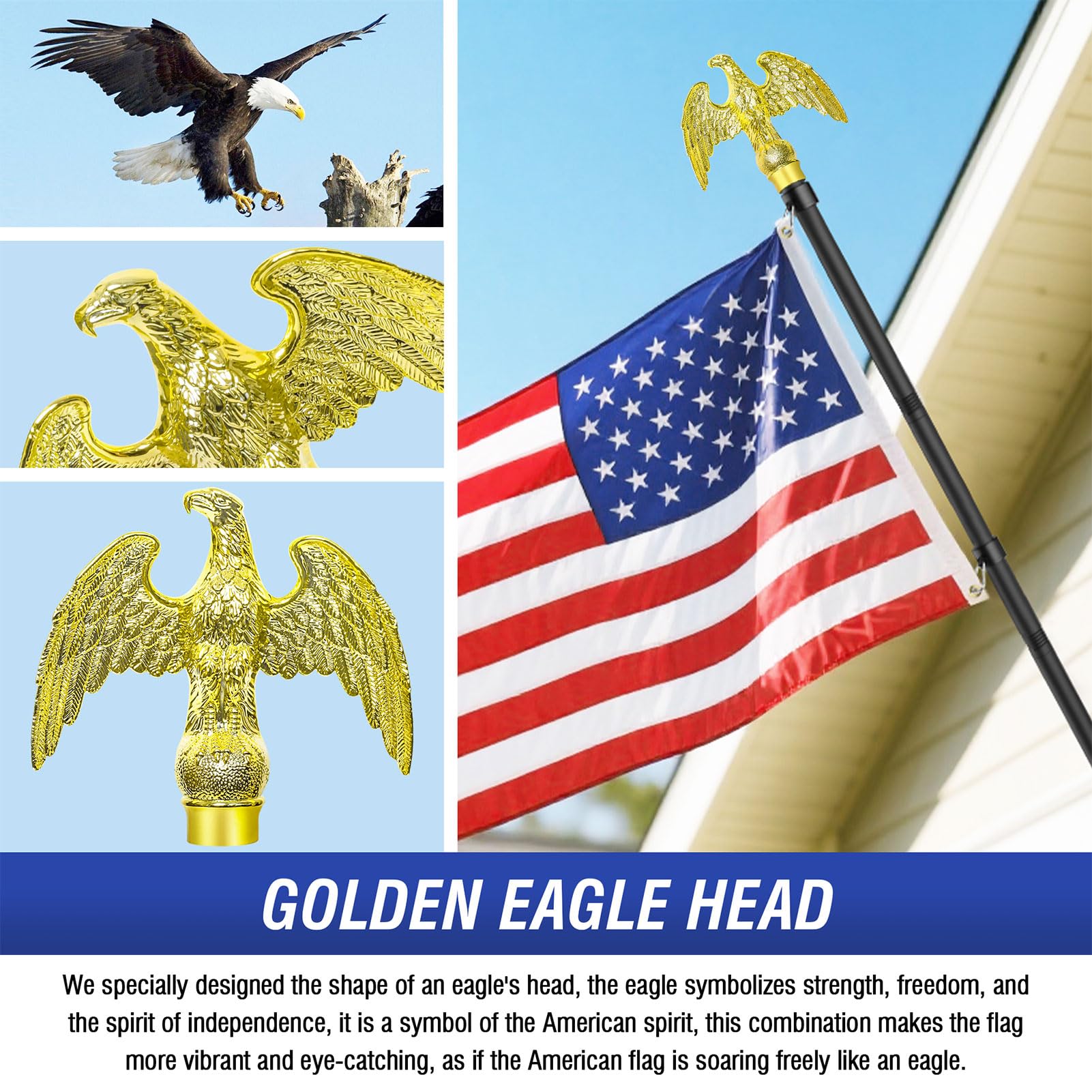 Enayplon five-prong base provides stable ground for flags.