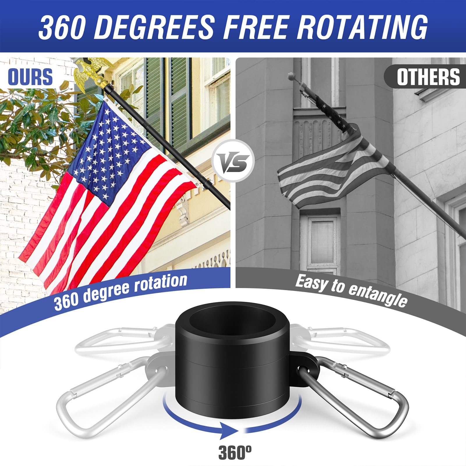Enayplon stainless steel flagpole resists rust in outdoor conditions