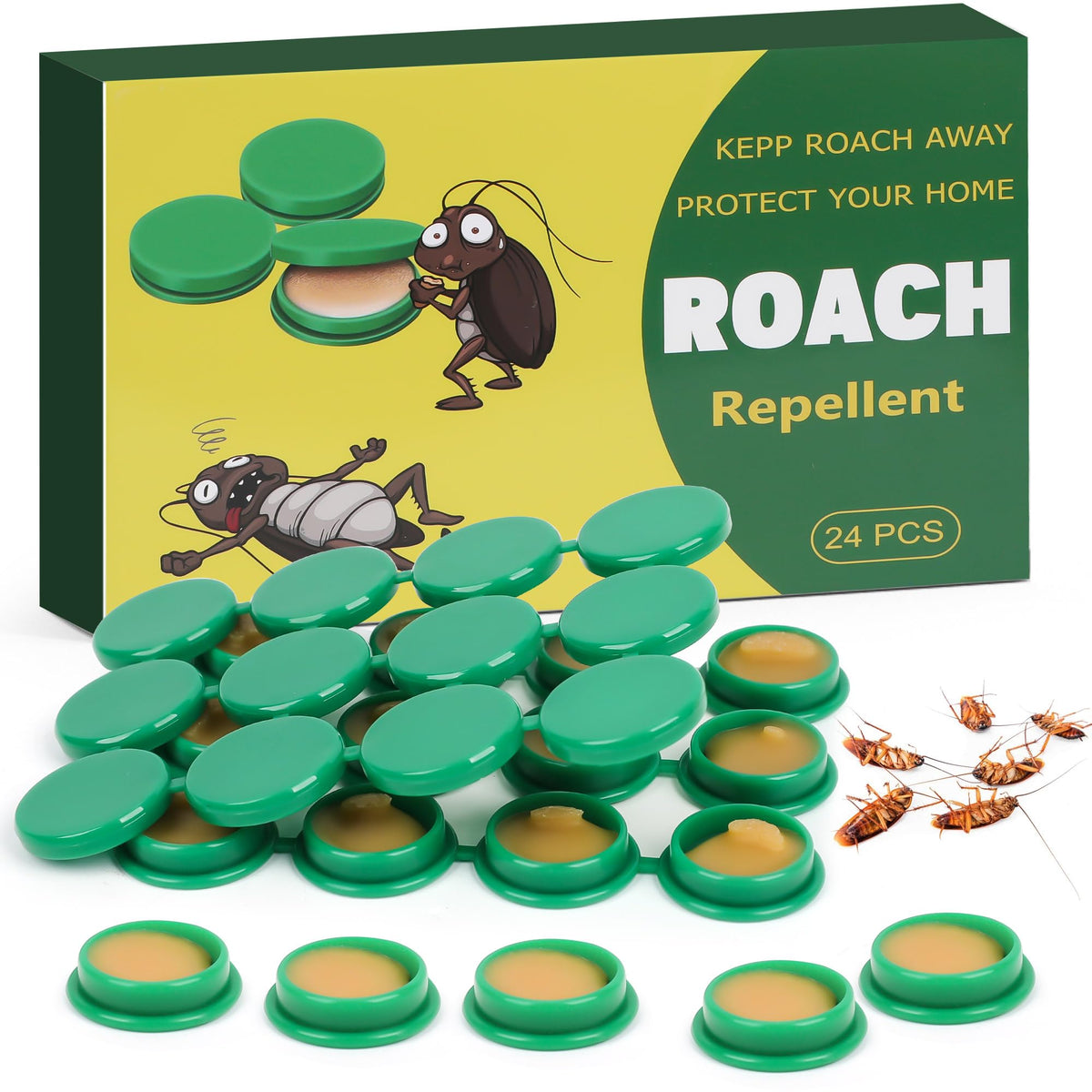 Enbabbor 24-pack cockroach gel bait for indoor control.