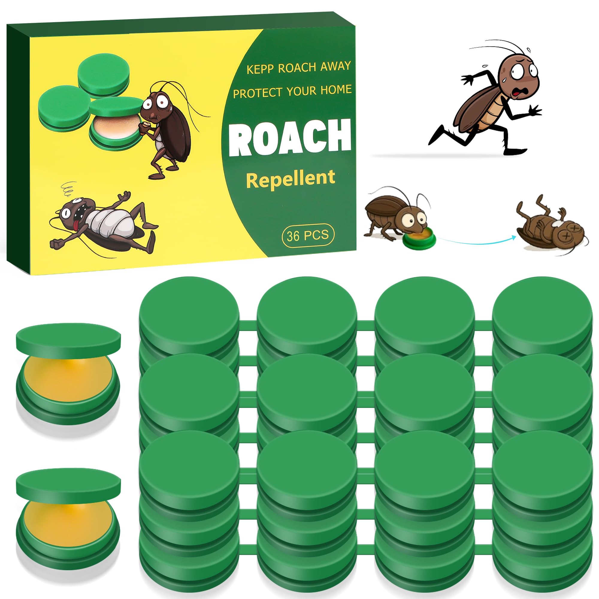Enbabbor cockroach gel bait packaging for indoor use, with a 36-pack setup