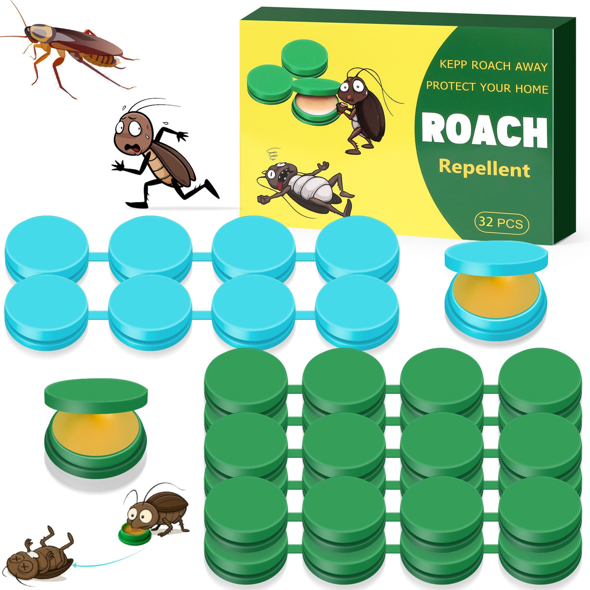 Enbabbor cockroach gel bait container for precise placement and fast results.