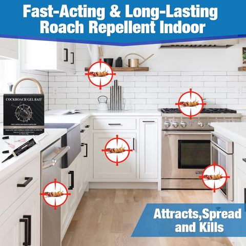 Enbabbor cockroach gel bait used in kitchen counter area to reduce roach activity