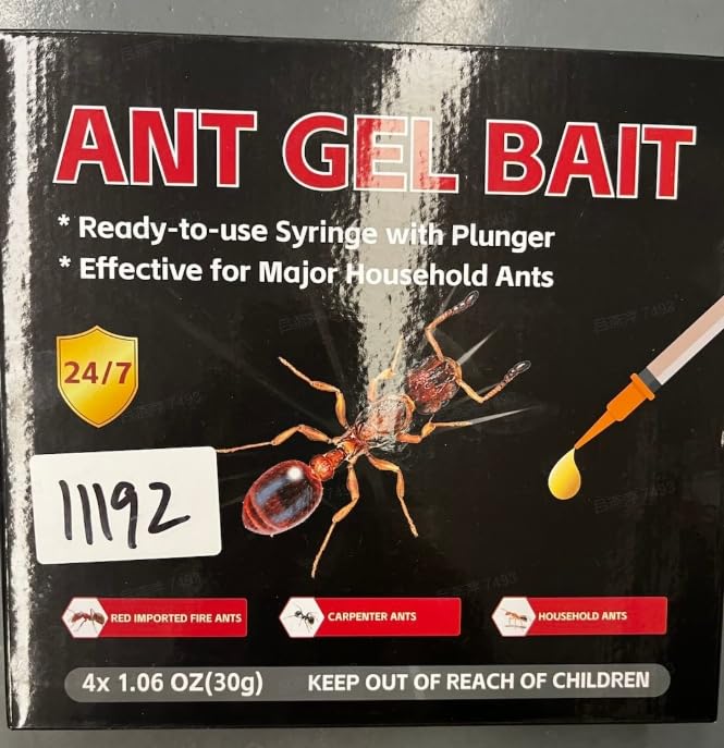 Enbabbor crack-and-crevice gel reaches pantry and kitchen ant trails.