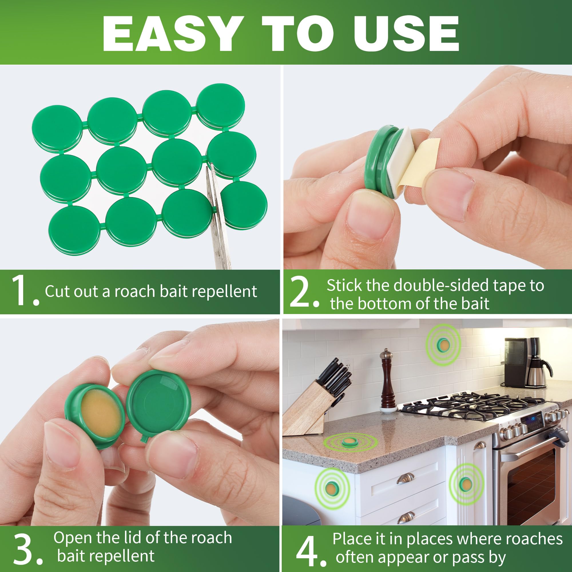 Enbabbor gel bait station with double-sided tape for placement.