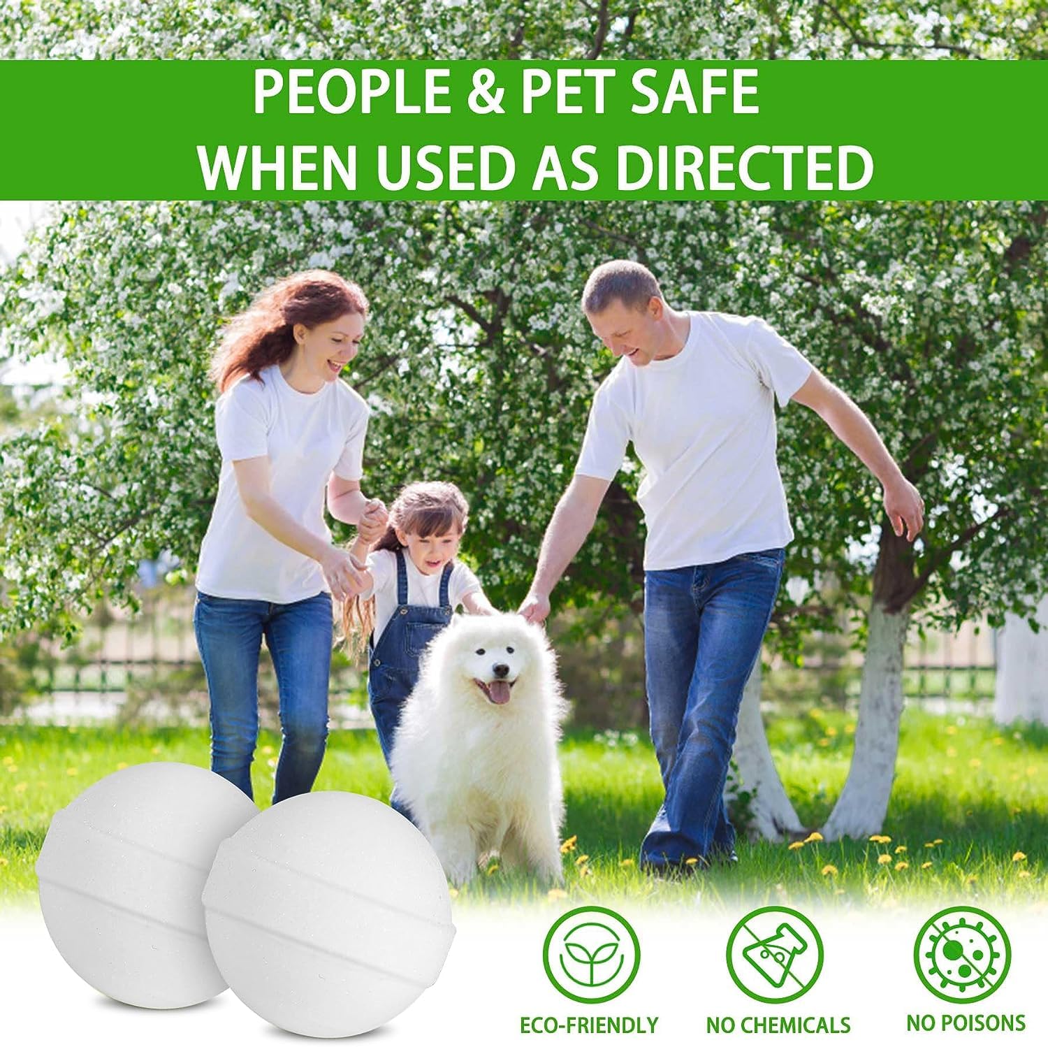Enbabbor moth balls snake repellent close-up highlights natural active ingredients.