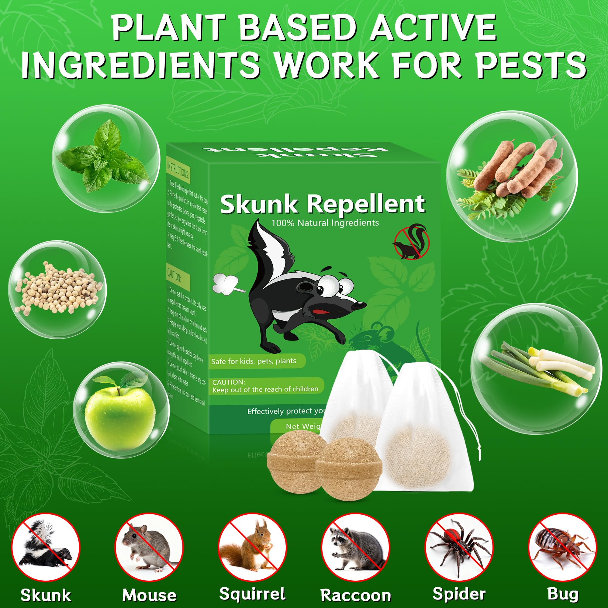 Enbabbor peppermint rodent deterrent ball emits minty scent to deter pests