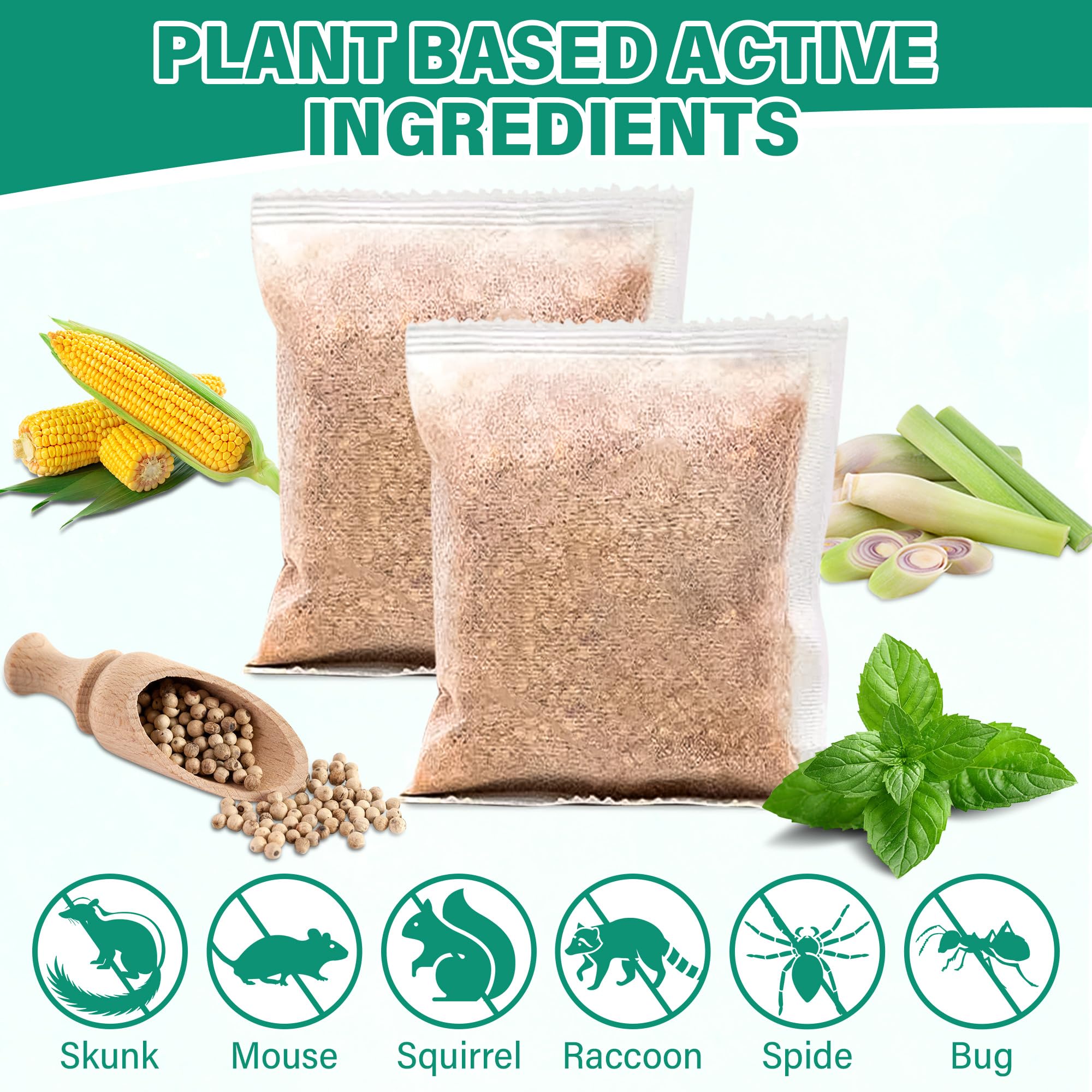 Peppermint scent released outdoors helps repel wildlife.