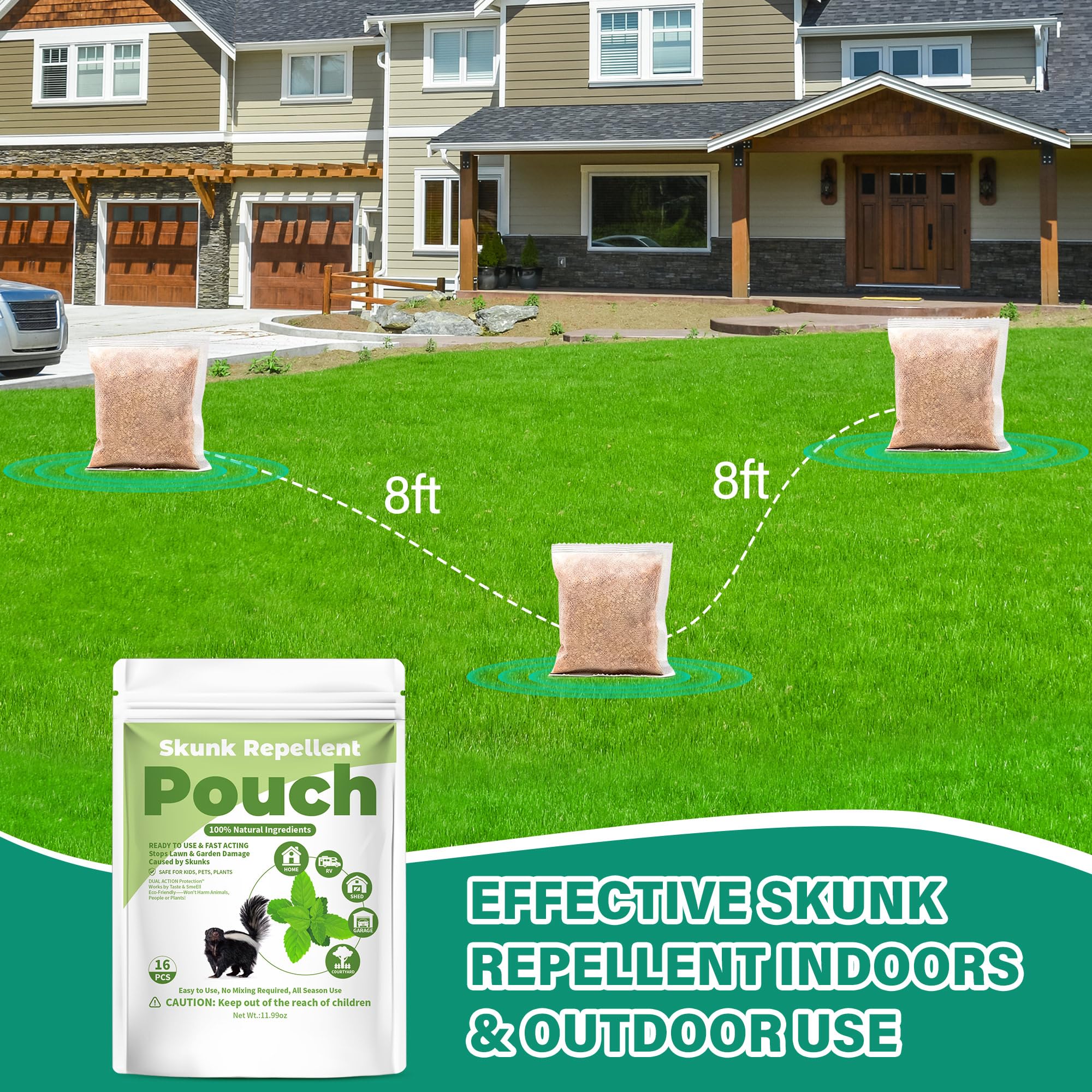 Plant-based formula emphasizes eco-friendly deterrence in outdoor spaces.