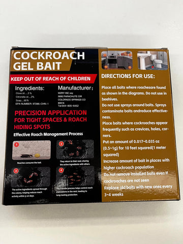 Enbabbor rapid infestation control with ready-to-use gel bait.