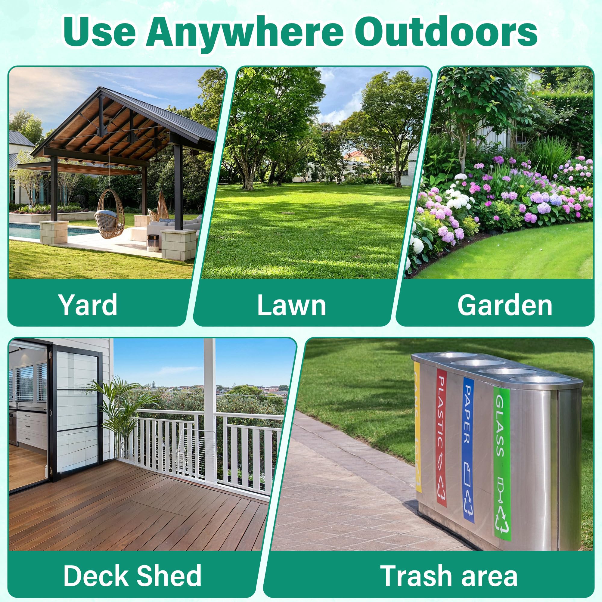 Slow-release essential oil provides lasting protection in outdoor areas.