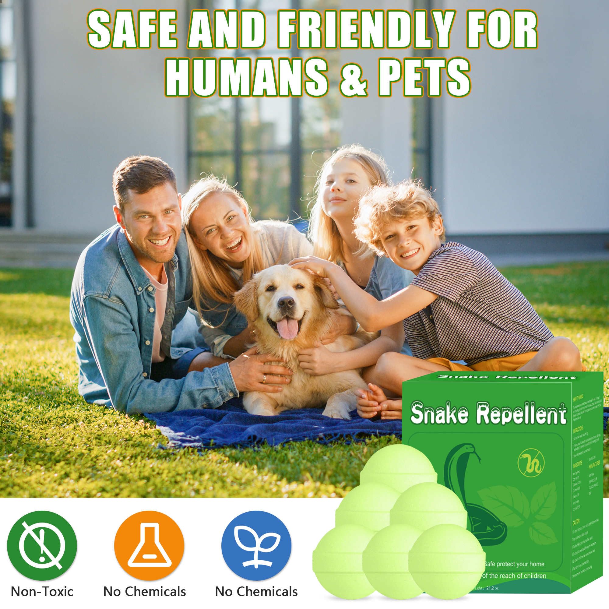Enbabbor snake repellent balls provide indoor outdoor protection around gardens.