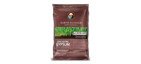 ENCAP Earth Science Fast Acting Gypsum bag ready for lawn treatment.
