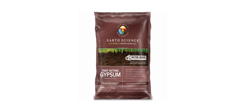 ENCAP Earth Science Gypsum applied to lawn shows vibrant green health.