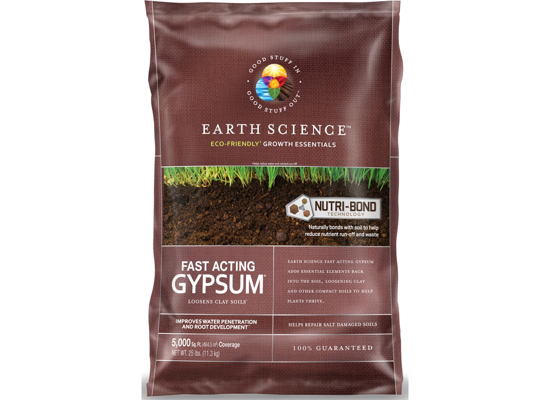 ENCAP Earth Science Gypsum spread over soil enhances penetration and root growth.