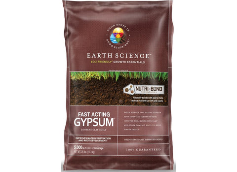 ENCAP Earth Science Gypsum spread over soil enhances penetration and root growth.