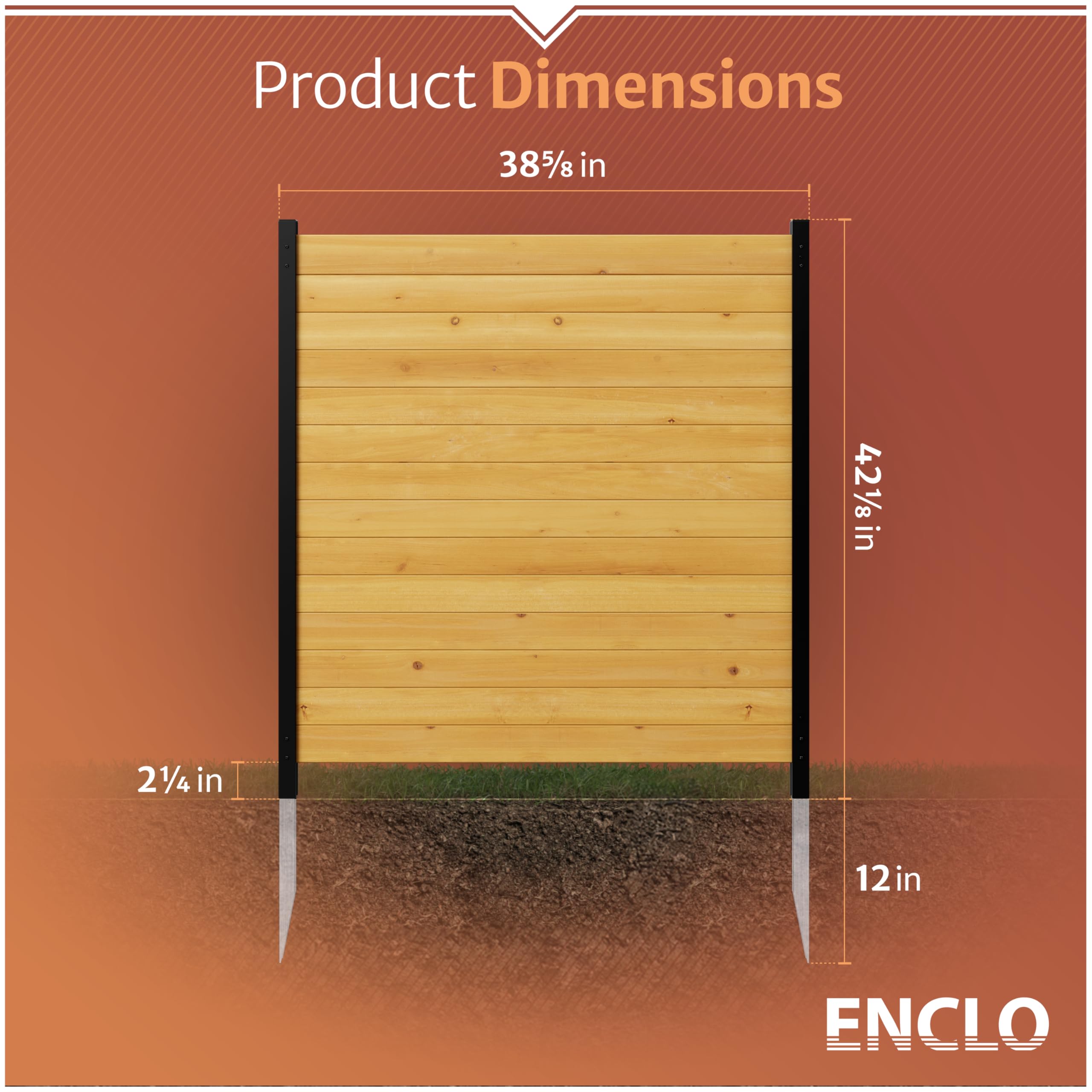 Enclo cedar wood grain close-up showcases natural texture and variation.